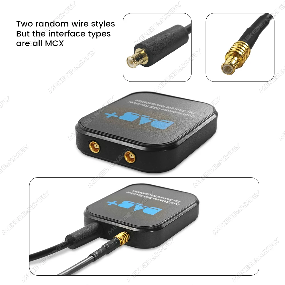 European Digital Broadcasting Dual Antenna DAB+ MCX Interface Android Car Radio Antenna Signal Receiver For VW Buick Opel Fiat