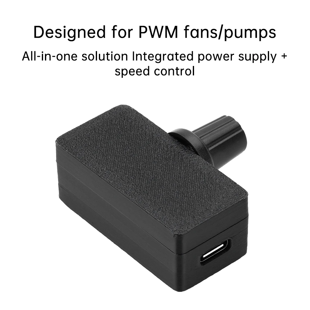 12V PWM 4Pin Speed Controller Fan Speed Controller Regulator Type-C USB Power Supply DIY Water-cooling Cooling with Cable