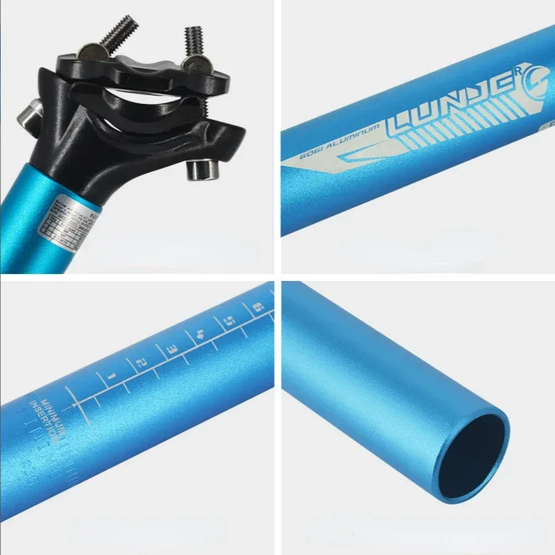Mountain Road Bicycle Seatpost Ultralight Aluminum Alloy MTB Bike Seat Post Seat Tube 27.2/30.9/31.6mm*400mm Cycling Parts bike seat post