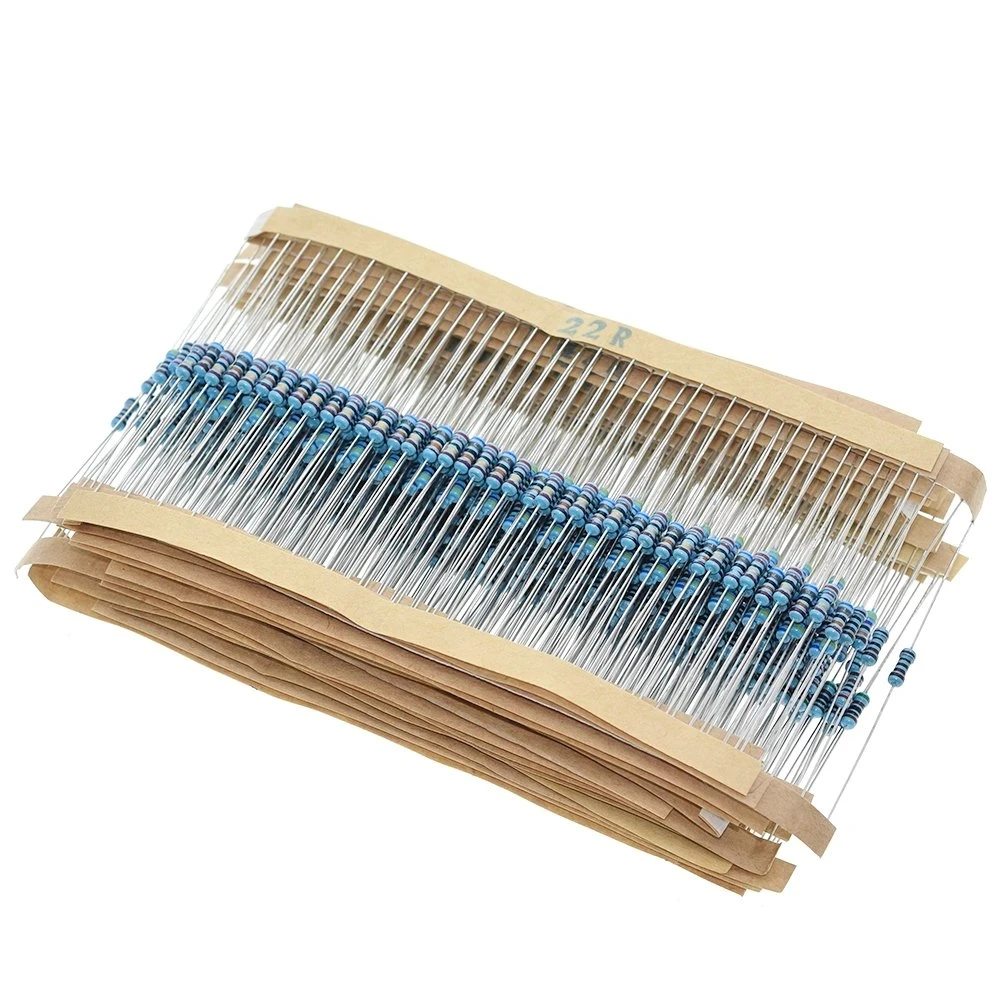 Carbon Film Resistor 600pcs Resistor Kit 10 Ohm-1MOhm 1/4W &plusmn;1% Carbon Film Single Resistor Electrical Electronics 30 Value