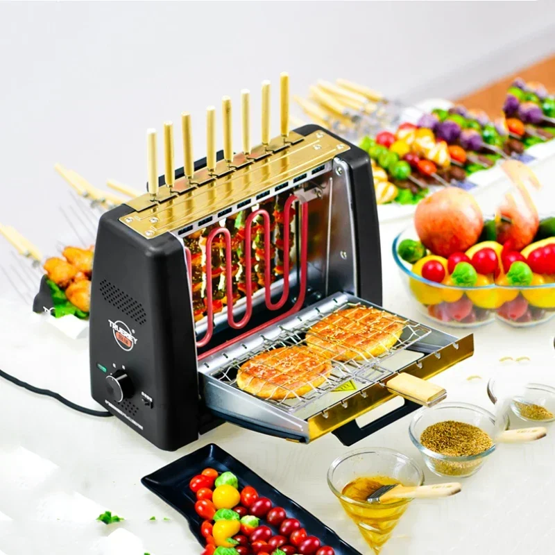 Smokeless Rotary Electric Grill 220V/1200W Barbecue Grill Barbecue Grill Household Automatic Rotating Skewers Machine 2