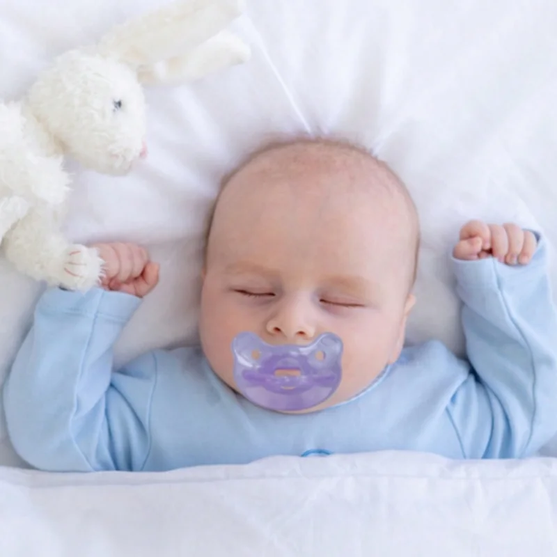 Baby silicone pacifier Baby super soft sleep imitation breast milk liquid silicone teether anti-flatulence silicone pacifier silicone teether