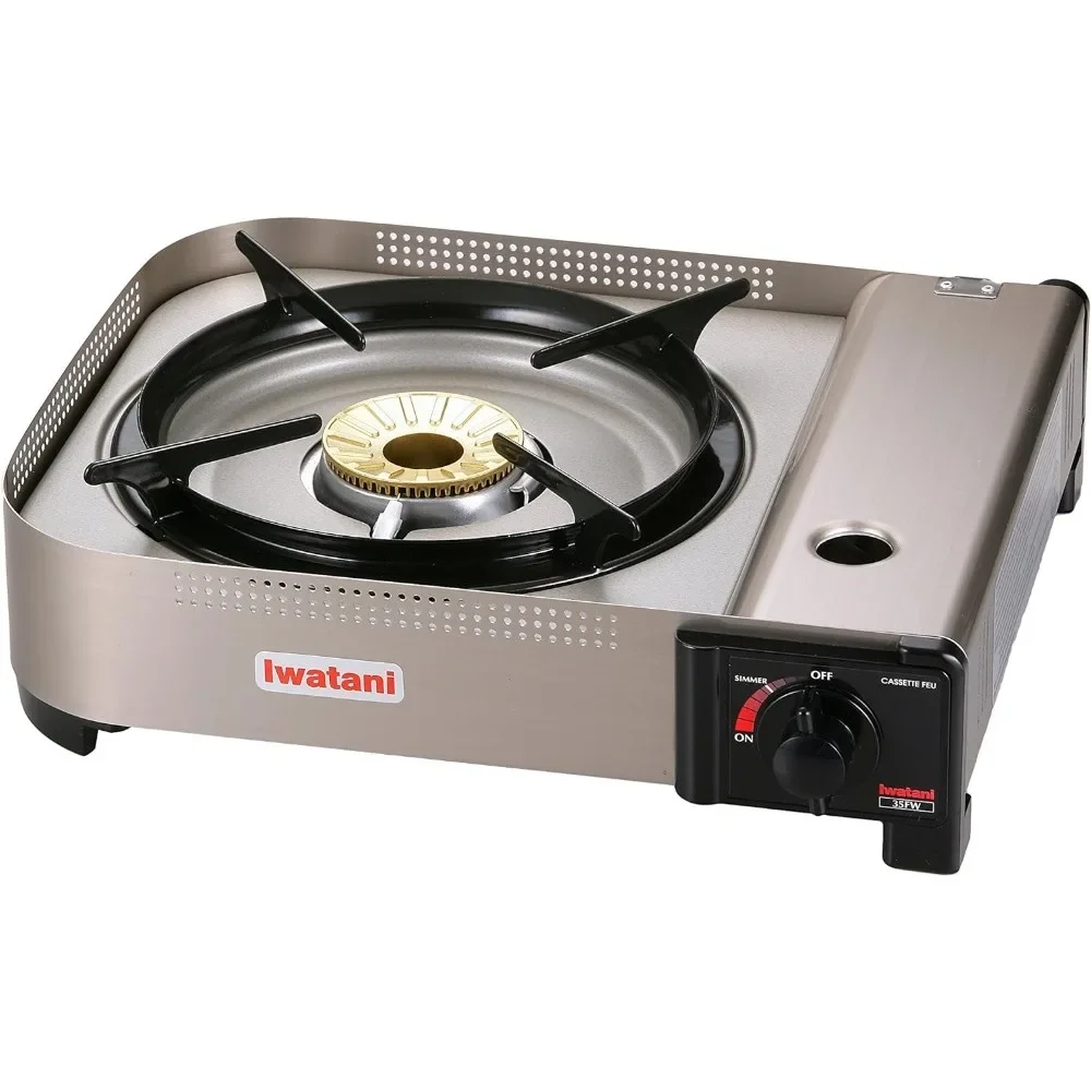Iwatani 35FW Single-Burner Butane Portable Cooktop Indoor & Outdoor Cooking Stove Medium