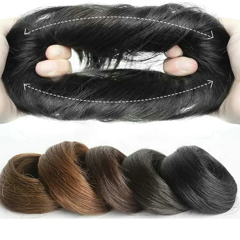 Synthetic Hair Bun Curly Straight Hair Messy Bun Scrunchies Updo Bands Elastic Band Hairpieces for Women Volume Fringe Fake
