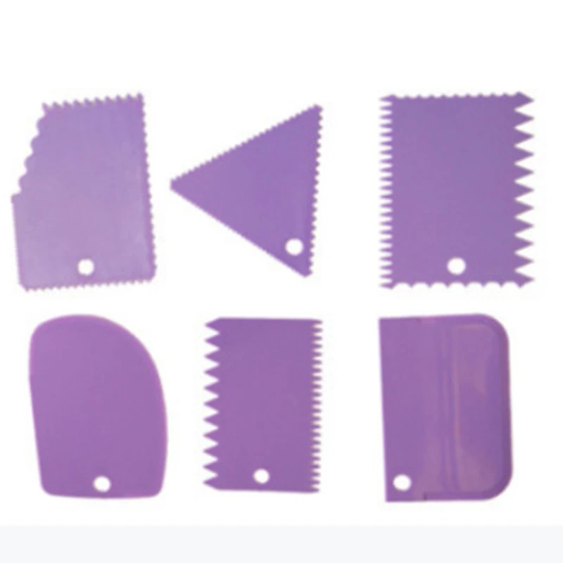도자기 플라스틱 스크레이퍼 도구, 점토 조각, 치아 모양, DIY 점토 질감 스크레이퍼, 6 개
