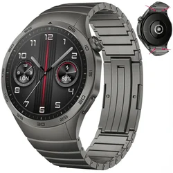 Sleek No - Gap Stainless Steel Quick - Release Watch Strap - Huawei GT4 46MM (Titanium Grey)