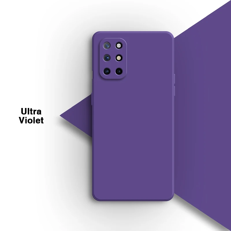 Elegant Soft Silicone Square Bumper Phone Case - Solid Color Protective Cover
