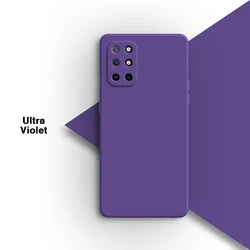 Custodia per telefono con bumper quadrato in silicone morbido - Copertura protettiva di colore solido