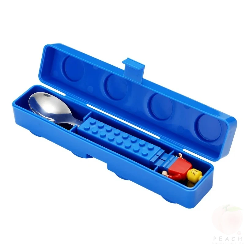 Stainless Steel Cutlery Set Portable Creative Building Blocks Children's Assembled Fork And Spoon