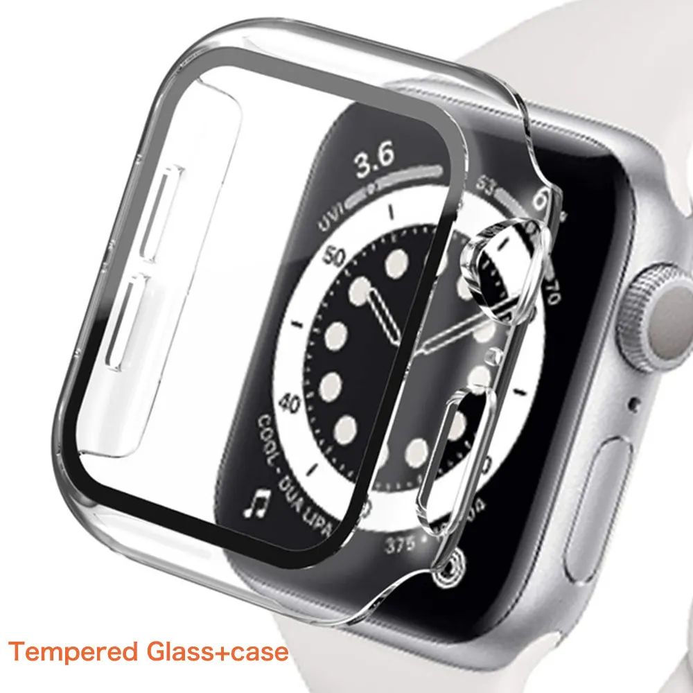 Durable Glass Cover for Apple Watch - Screen Protector & Case Combo
