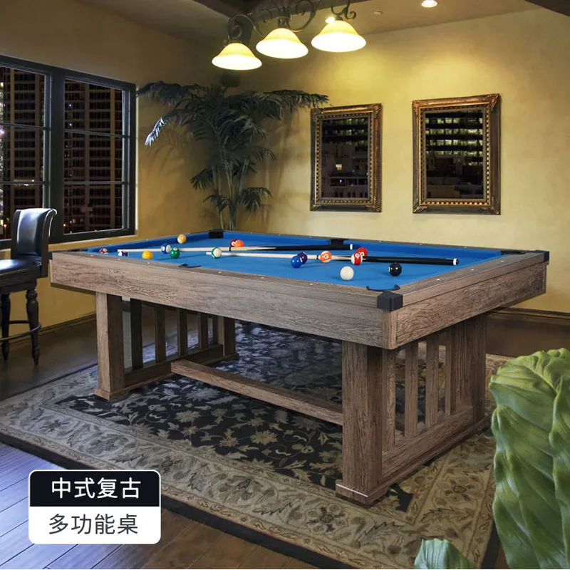 Home indoor multi-functional black 8 billiard table Family table tennis 3-in-1 dining American 9 conference