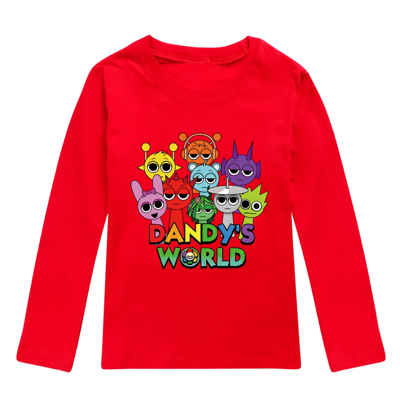 Hot Sprunki Incredibox Music T-Shirt Baby Girls Cartoon Casual Tops Kids Long Sleeve Tops Toddler Boy Casual Children's Clothing 2