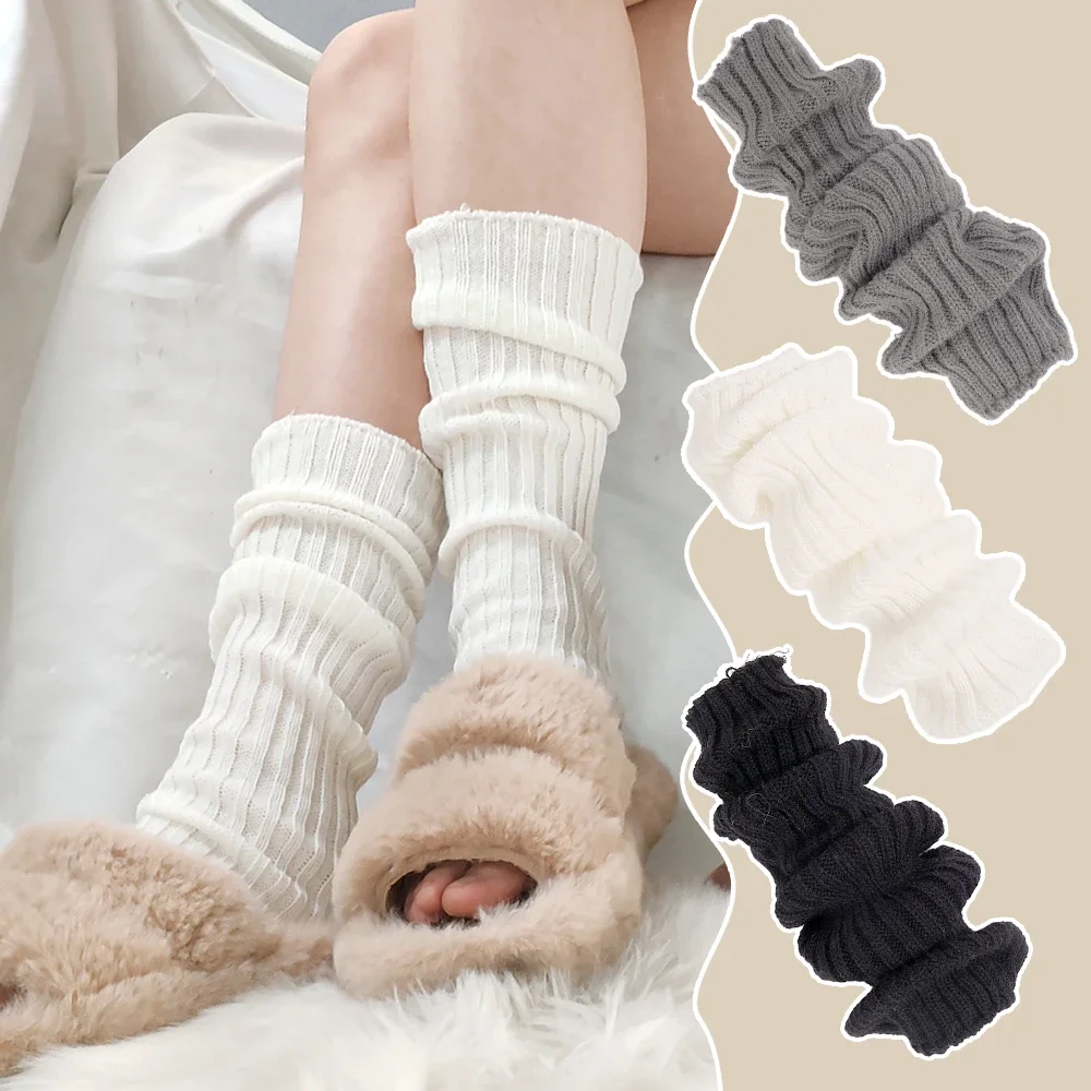 Description Picture 2 of itemY2K Women's Leg Warmers Japanese Lolita Long Socks Wool Knitted Foot Cover Arm Warmer Autumn Winter Crochet Heap Sock Boot Cuffs
