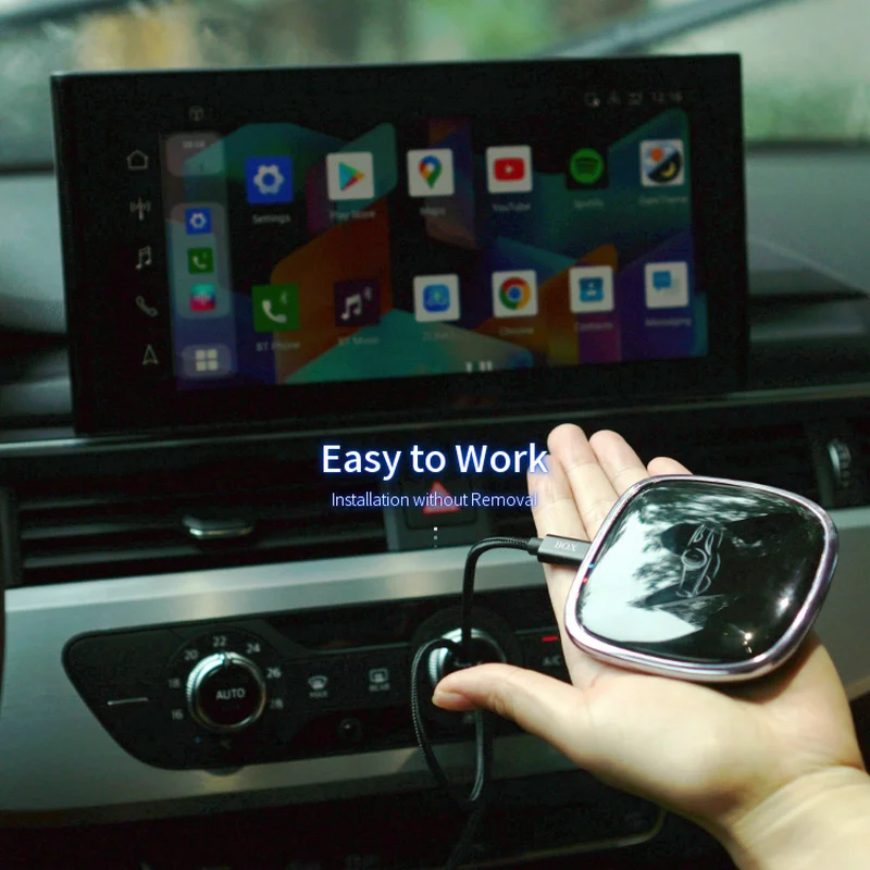 애플파이 울트라 카플레이 AI 박스, 무선 카플레이, 무선 오토용, 8 + 128GB, 8 코어, 4G 네트워크 지원, BT5.0 USB 연결 