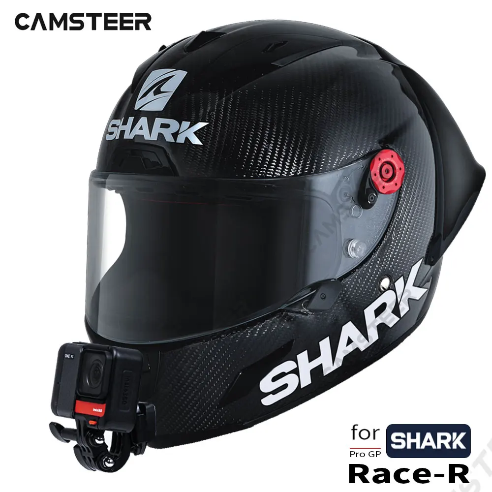 Shark Race r Pro gp Personalizado Capacete de Motocicleta Chin Mount para Gopro Hero 12 11 10 Insta360 x3 One rs Acessório da Câmera