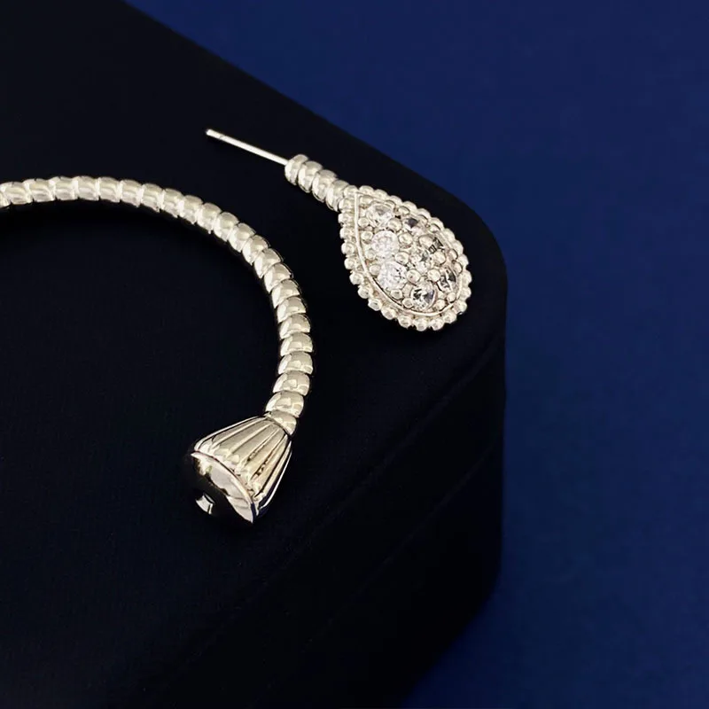 European and American large circle water drop earrings