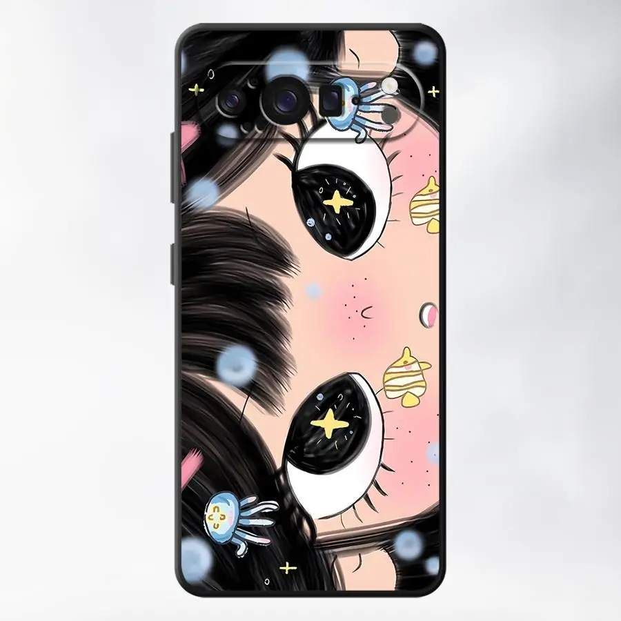 Cute Cartoon Girl Phone Cover Case,  Design