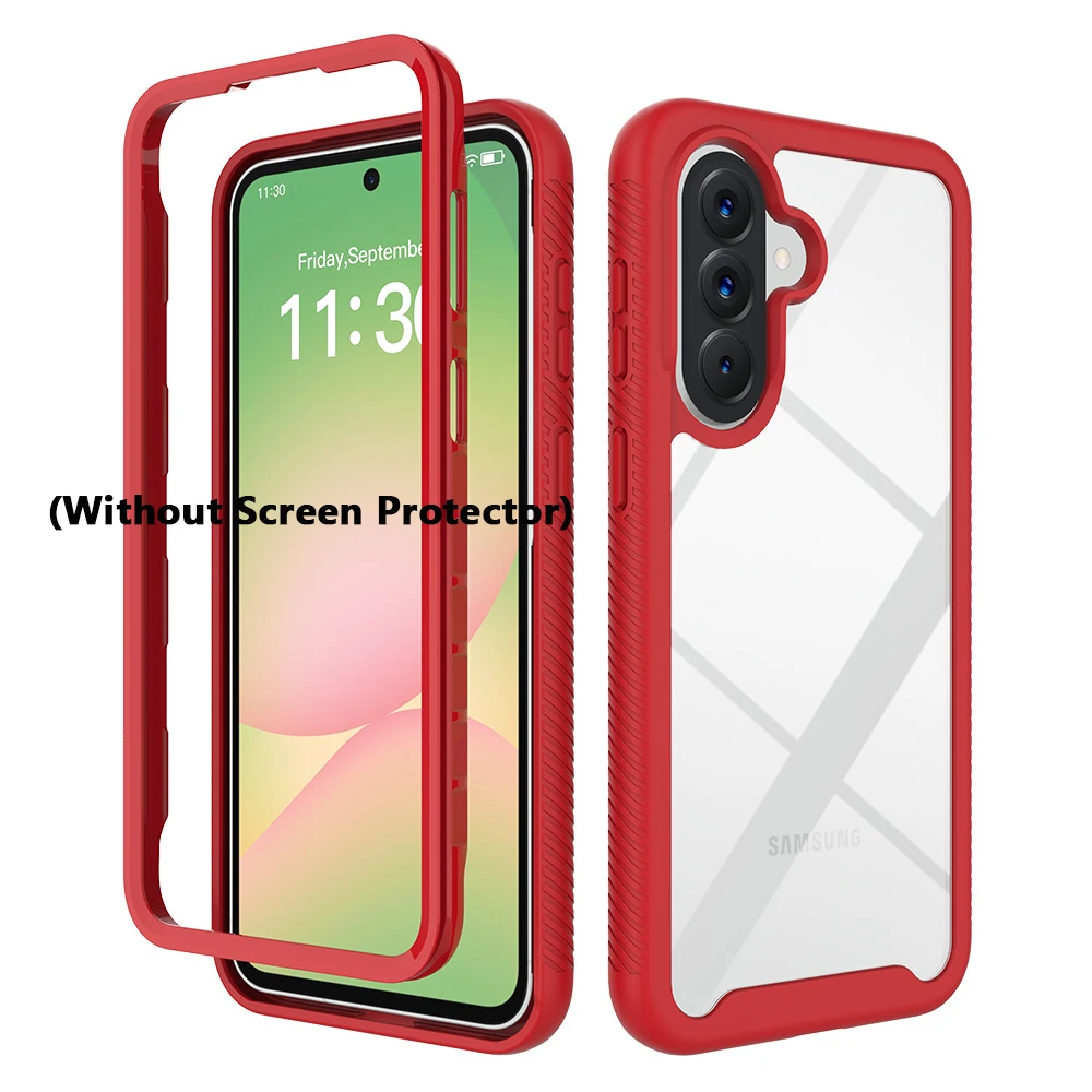 Hybrid Armor Shockproof Transparent Phone Case with TPU Plastic Frame