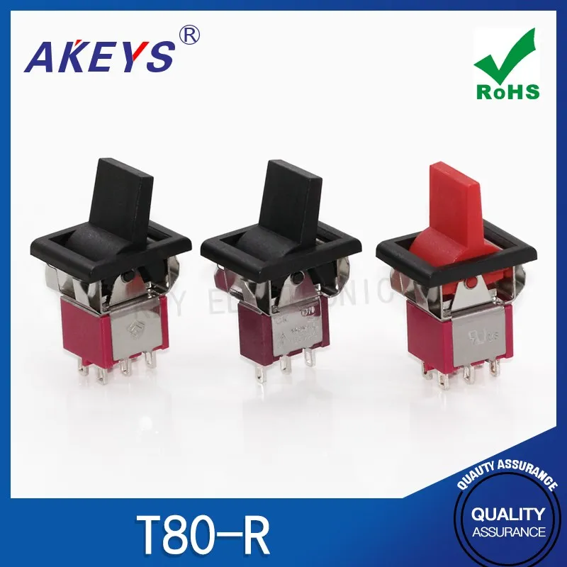 T80-R Toggle Switch 3-Foot 3-Gear 2-Gear on-off-on Reset Black Dial ...