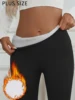 Plus size Thermal Fleece Lined Leggings for Women High Waisted-Thick Soft Workout Running Yoga Warm Pants Cold Winter Comfort