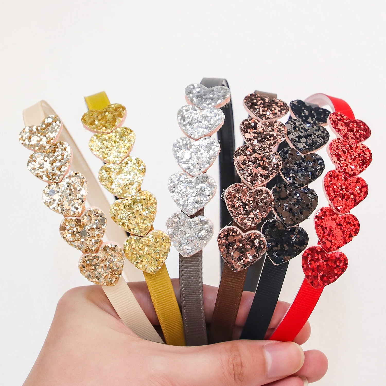 6pcs/set Cute Girls Headbands Glitter Star Headbands Girls Sparkly Heart Shaped Hairbands Children Kids Party Hair Accessories hair bands hair accessories hair headband accessories baby headband set
