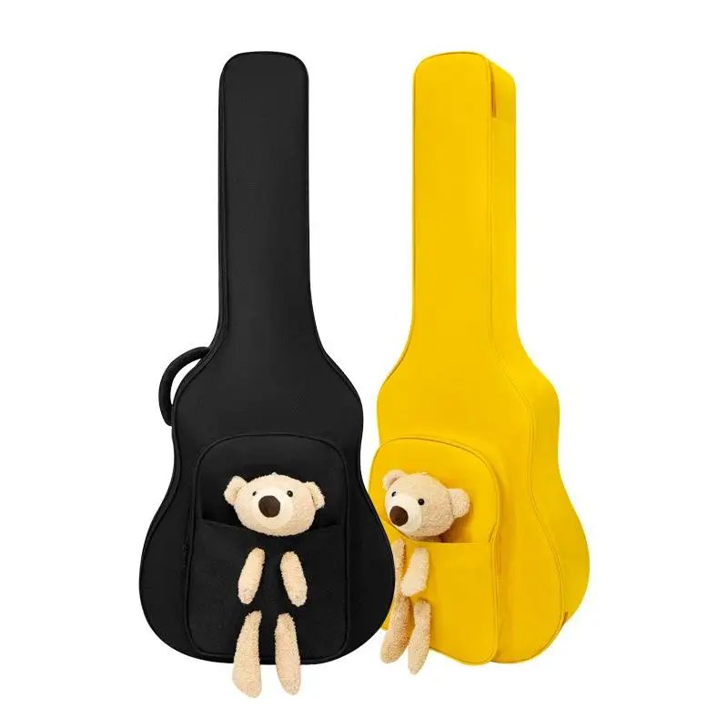 

1Pc Folk Guitar Bag Guitar Musical Instrument Bag 40/41/36 Inch Guitar Bag Cute Personality Little Bear Guitar Bag