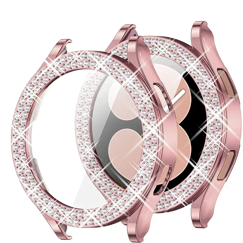 Bling Fashion Two-Row Diamond Bumper Watch Case Cover