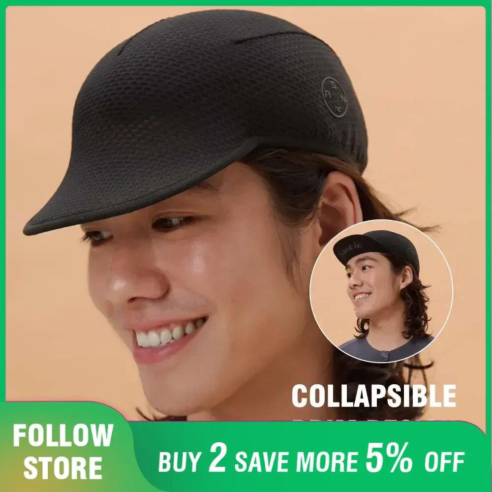 Cycling hat Santic super light cycling cap under helmet UV protection for women and men running bike summer cooling sweat wicking reflective