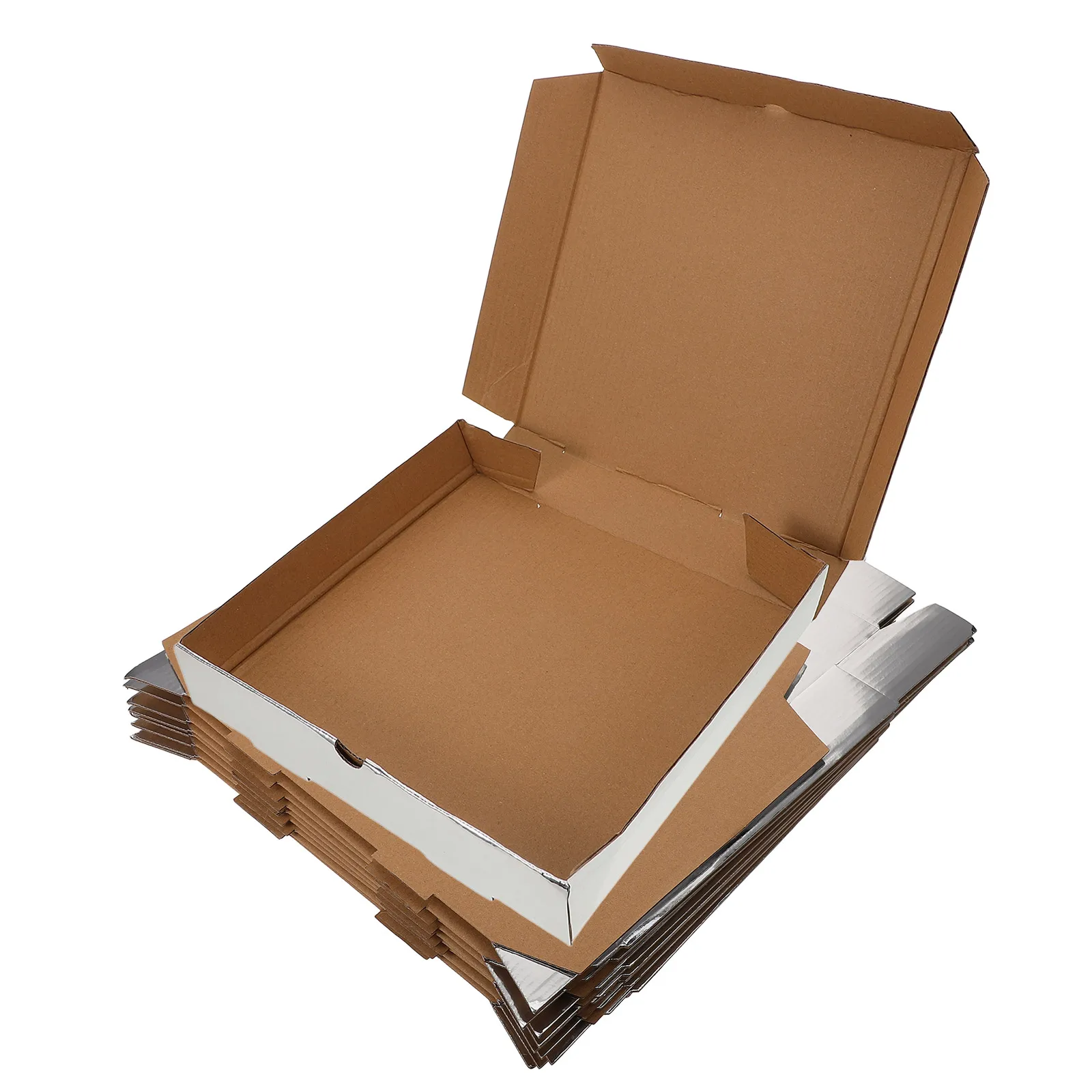 10pcs Pizza Boxes Lightweight Compact Restaurant Food Containers Easy Storage Packing Pizza Box Paper Boxes Take Out Containers