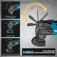 Machine à meuler sans fil Makita DTM51, machine à tailler les bords, machine à rainurer sans balais, pelle électrique, batterie Makita 18V 3