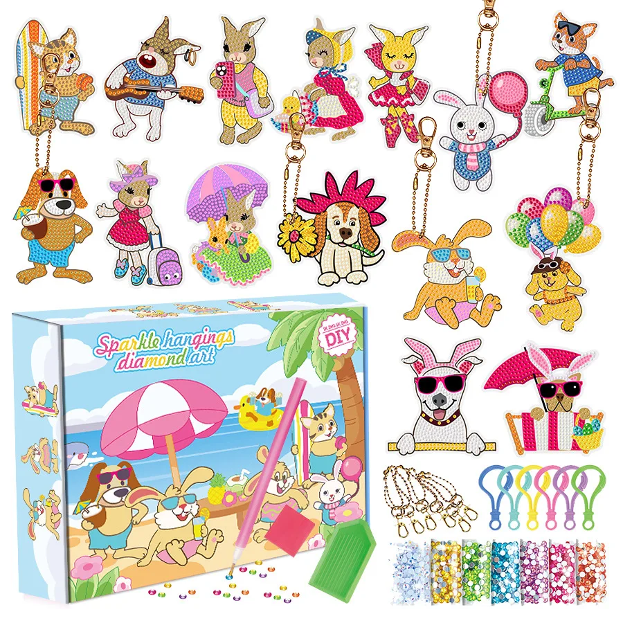 

8/15 шт. «сделай сам», набор брелоков особой формы с алмазной вышивкой, пасхальный мультяшный брелок с алмазной вышивкой, Женская сумочка, подвеска, декоративный подарок