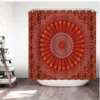 Waterproof Shower Curtain Mandala Flower Printed Bath Curtain Polyester Fabric Geometric Home Bath Decor Curtains With 12 Hooks 1