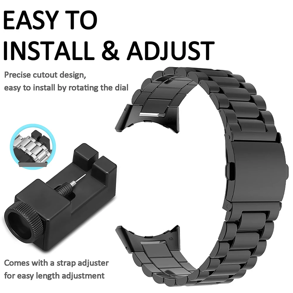 Stainless Steel No Gaps Metal Strap Replacement Bracelet