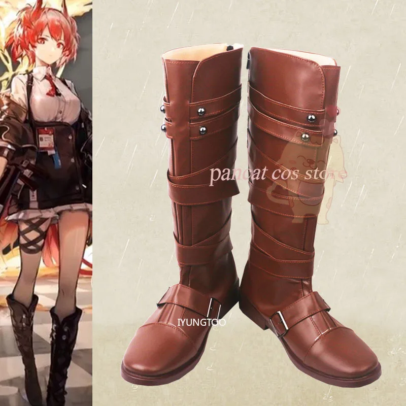 

Arknights Anime Kazemaru Cosplay Shoes Comic Anime Game Cos Long Boots Cosplay Costume Prop Shoes for Con Halloween Party