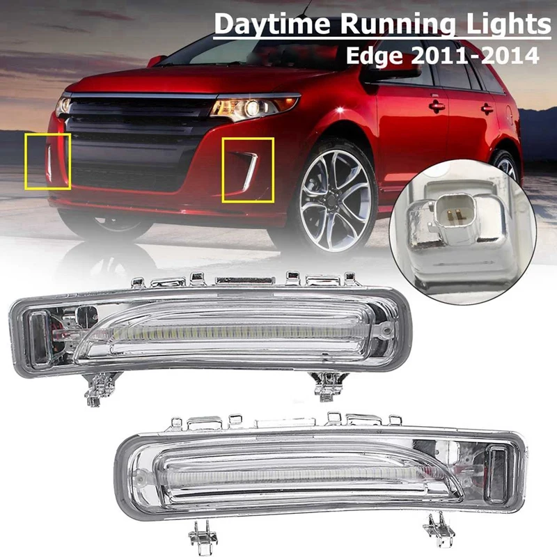 

1 пара, дневные ходовые огни для переднего бампера Ford Edge/Everest 2011-2014