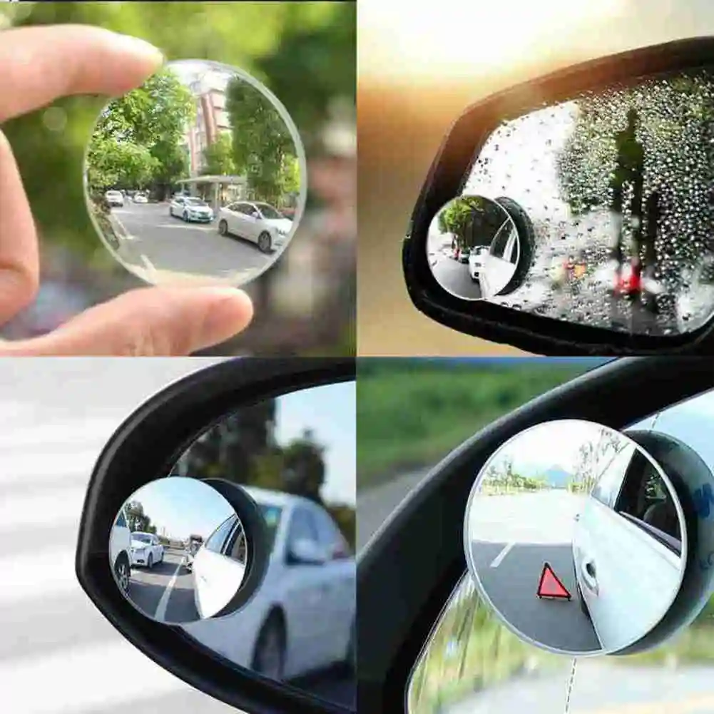 Car Rearview Mirror Small Round Mirror Wide-angle Reversing 360 Reflector Auxiliary Degree Frameless Rearview
