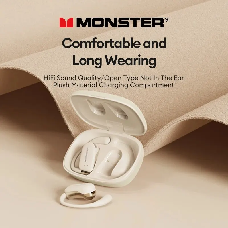 Monster XKO07 블루투스 헤드셋, 360 ° 스테레오 사운드 이어폰, 27H 긴 배터리 수명 헤드폰, HIFI 스테레오 이어버드, V5.3