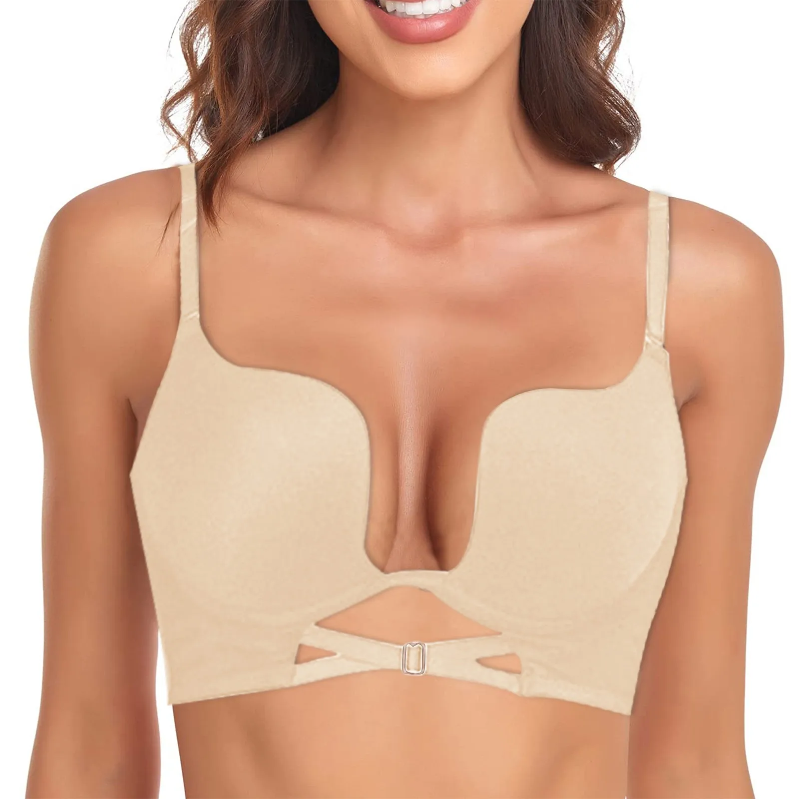 

Solid Color Sexy 3/4 Cup Without Underwire Thin Underwear Comfortable Breathble Small Chest Gather Push Up Seamless Soft Cup Bra