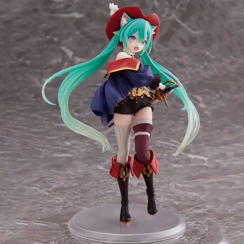 Anime Hatsune Miku Figura Fiaba Paese Delle Meraviglie Hatsune Miku Puss In Stivali Action Figures Collezione Modello Giocattolo Regalo