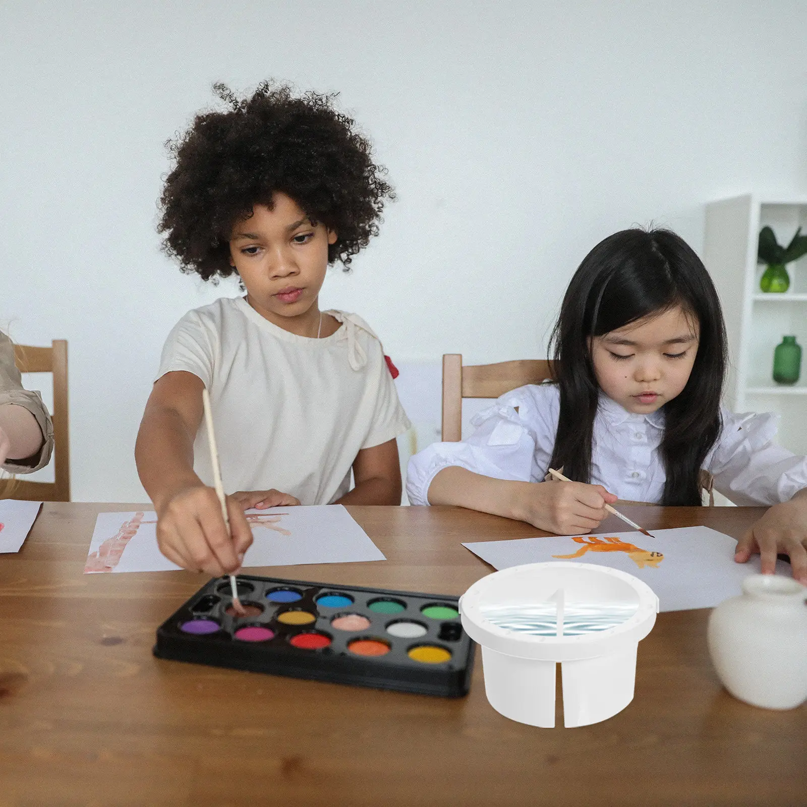 학교용 페인트 브러시 클리너, 소형 브러시 세척기, 휴대용 색소 혼합 버킷, 재사용 가능한 플라스틱 물통, 예술가 및 가정용