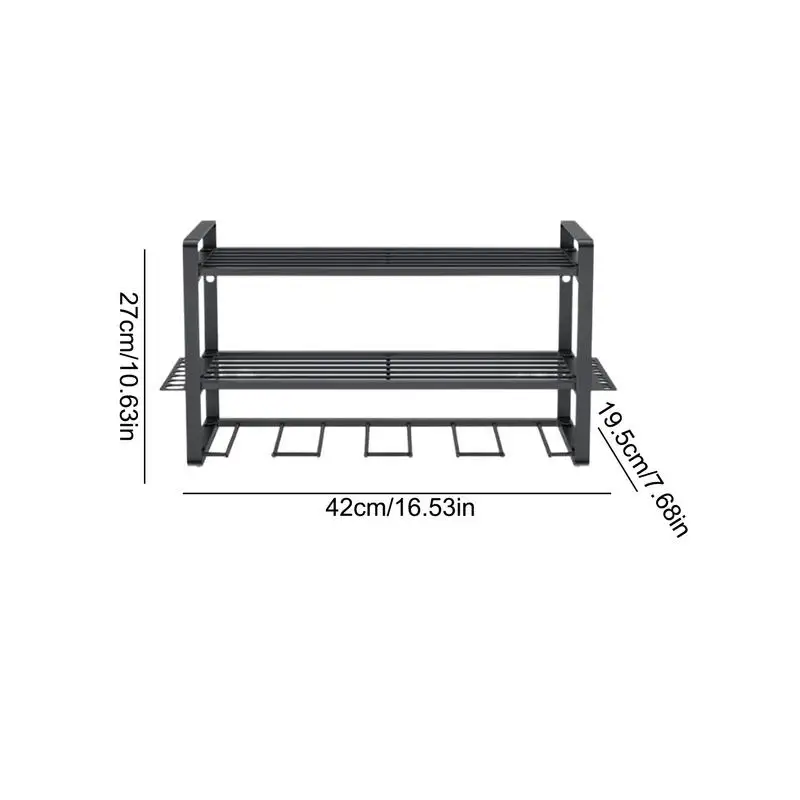 Power Tool Organizer 3-Layer Tool Storage Shelf Wall-Mounted Electric Tool Organizer Modular Drill Shelf Organizer Heavy-Duty 5