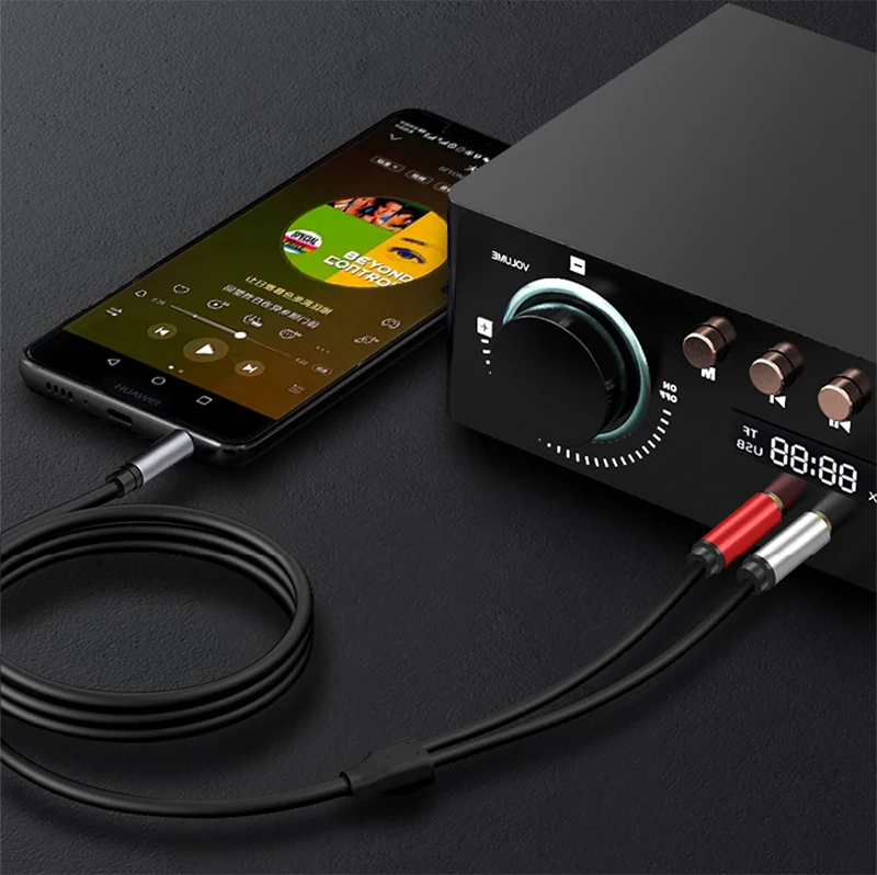 HiFi 3,5mm auf Dual RCA/6,35mm, Typ-C auf 3,5mm/RCA/XLR, Lightning auf 6,35mm/RCA/XLR Audiokabel 1,5-15m – Detail 8