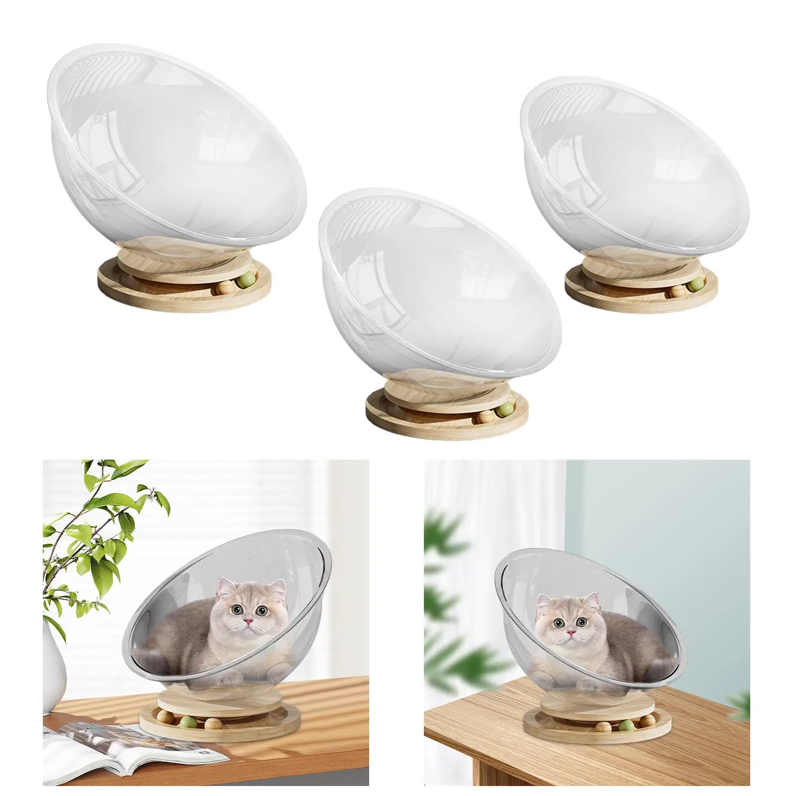 Space Capsule Cat Bed Indoor Cats Pet Supplies Four Seasons Universal Easy Cleaning Kitten Nest Transparnt for Kitten Cats