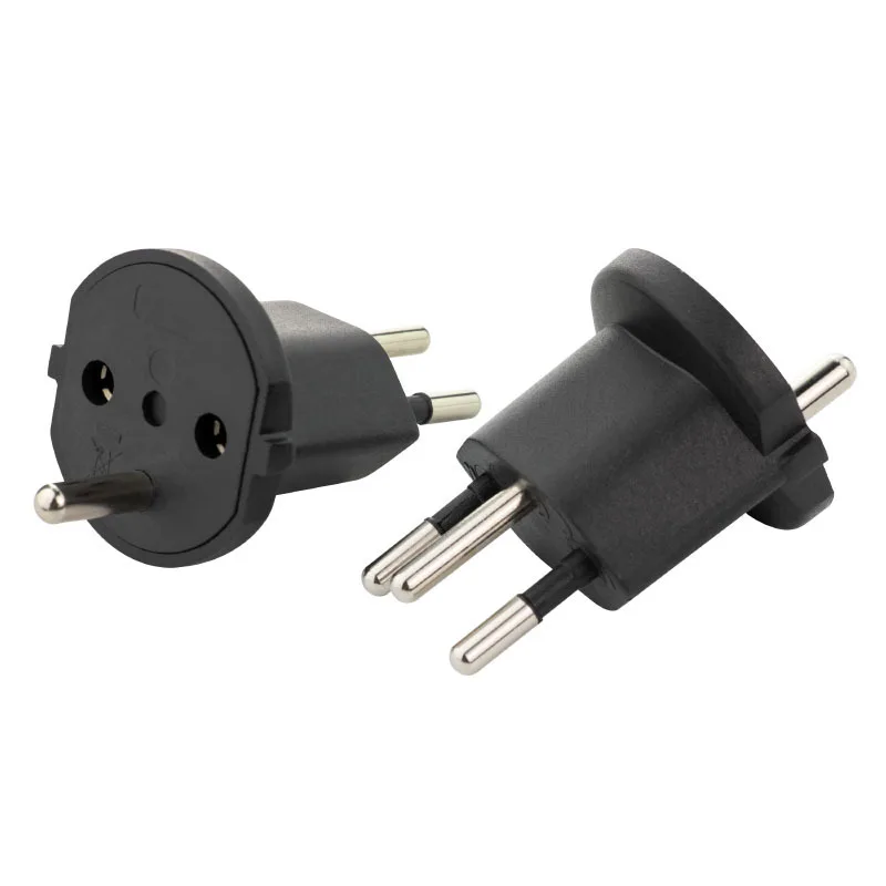 Adaptador de viaje para enchufes europeos de a Suiza, enchufe de 3 pines, 10A, 250V, enchufe eléctrico de la UE a Suiza, 1 ud. - AliExpress