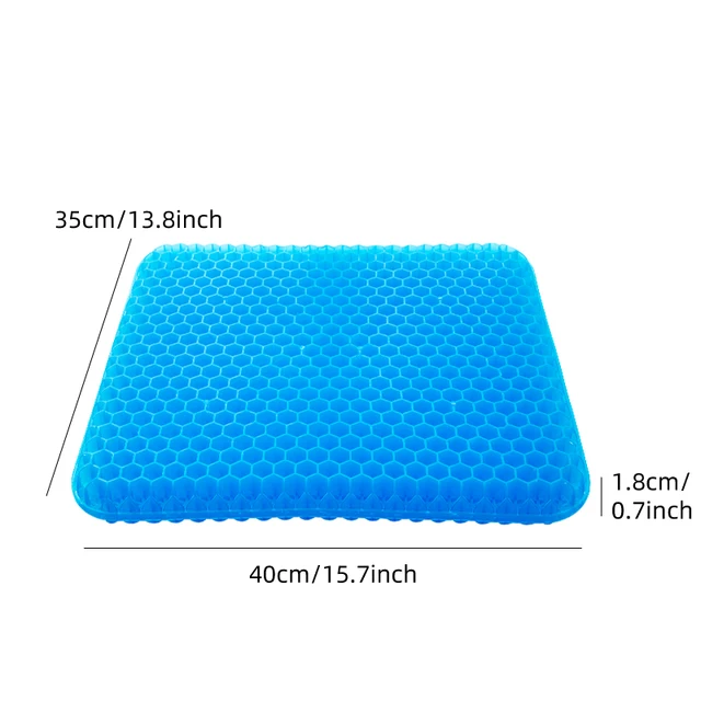 Coussin de siège en Gel, Design nid d'abeille respirant d'été pour soulager la pression, douleur au coccyx pour la maison, le bureau, les fauteuils roulants et les voitures 4