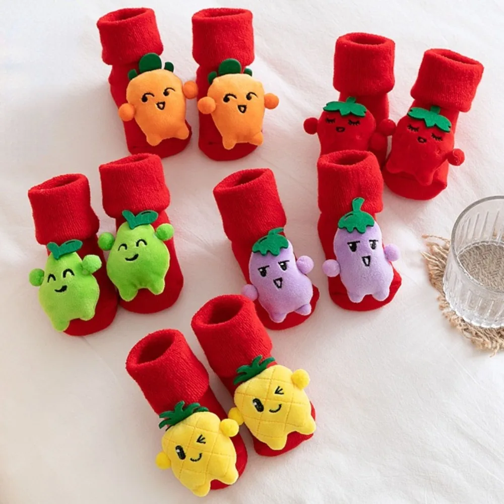 

Cute Cartoon Fruit Baby Socks for Boy Girl Winter Soft Cotton Anti Slip Newborn Toddler Sock Kids Thicken Socken for 0-3 Years