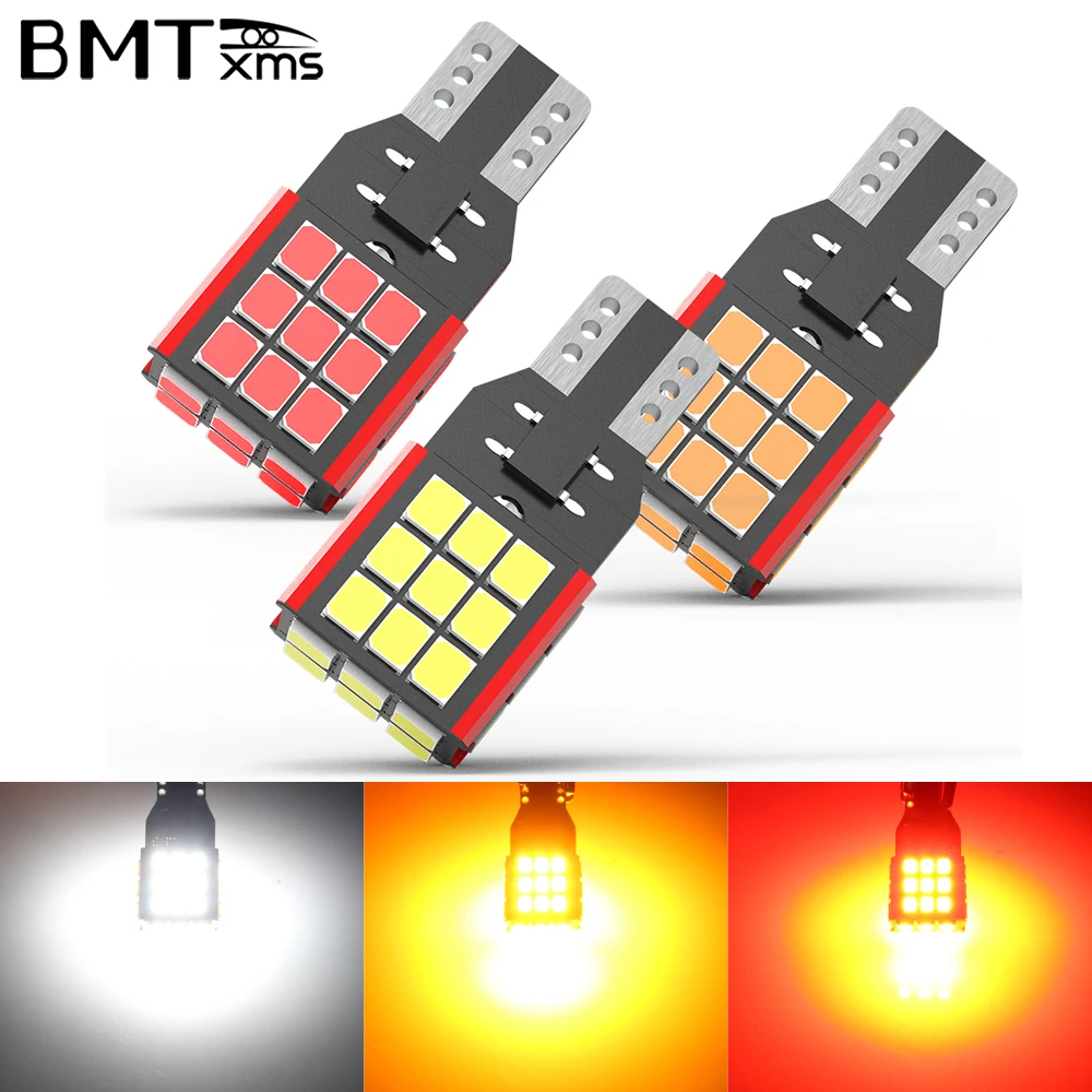 

BMTXMS 2pcs W16W T15 LED Bulbs Canbus Error Free LED Backup Light T16 921 912 W16W LED Bulbs Car Reverse lamp 6500K White 12V