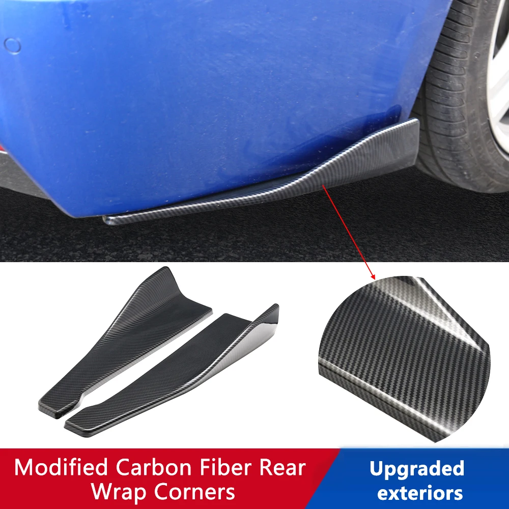 

1 Pair Car Rear Bumper Lip Trim Protector Car Side Skirt Cover Car Corner Bumper Guards with screws Universal Fit