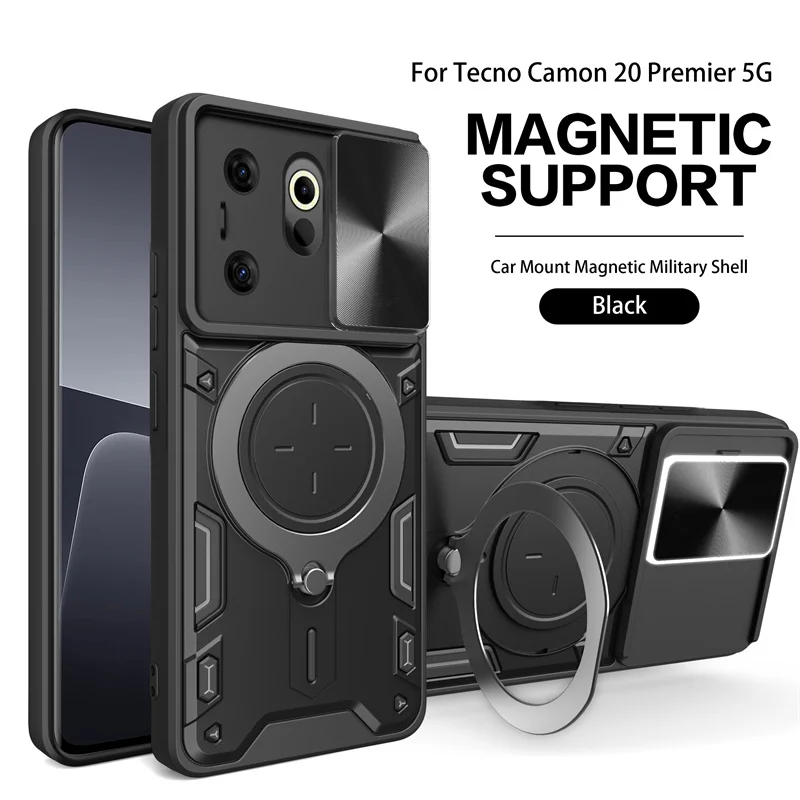 Lente Scorrevole Protettiva Funda Per Tecno Camon 20 Premier 5G Custodia Custodia Magnetica Per Tecno Camon20 Premier 5G Ck9N Armor Case