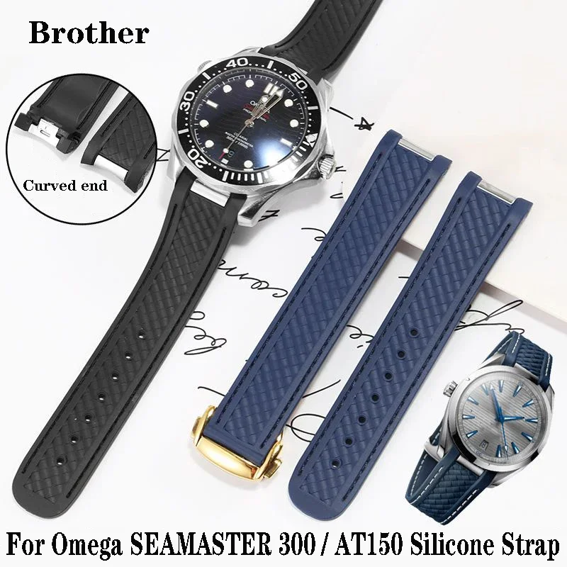 Per Omega Seamaster 300 At150 De Ville Speedmaster Cinturini Cinturino Per Orologio In Silicone Morbido Accessori Per Orologi Bracciale Per Orologio I